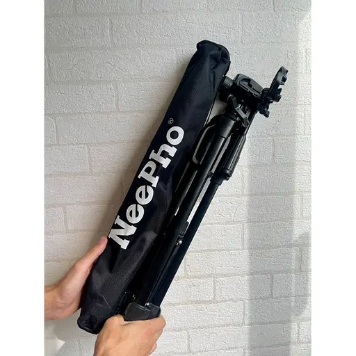 Штатив тренога NeePho NP-8830 не съемная площадка + держатель + пульт + чехол (54-155см) Черный - фото 3
