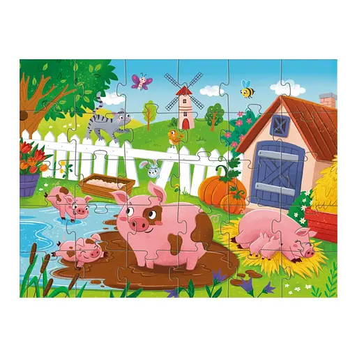 Детский пазл "Поросята у пруда" DoDo Toys 300682, 30 элементов - фото 3