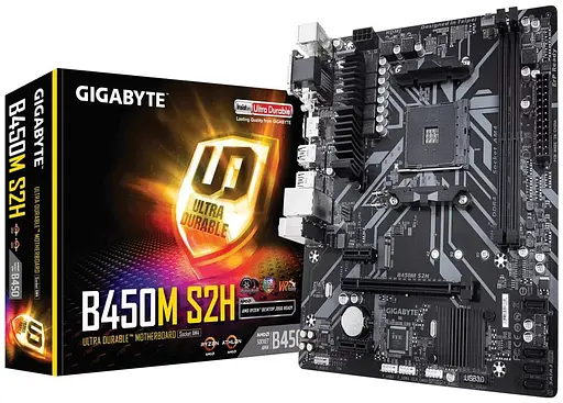 Материнская плата Gigabyte B450M S2H (B450M S2H) (Socket AM4, AMD B450, Micro-ATX) Б/у - фото 5
