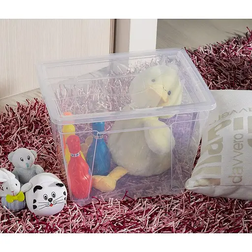 Контейнер Plastmeccanica Easy прямокутний 20 л на колесах прозорий (00-00020078) - фото 3