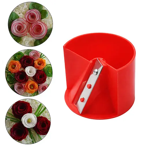 Воронкоподібна овочерізка ніж для карвінгу та прикрас страв декоративна точила для овочів (серпантиноріз) 88313 - фото 1