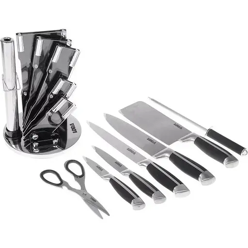 Набор ножей с подставкой 8 предметов Black (NS22SETKN) - фото 4