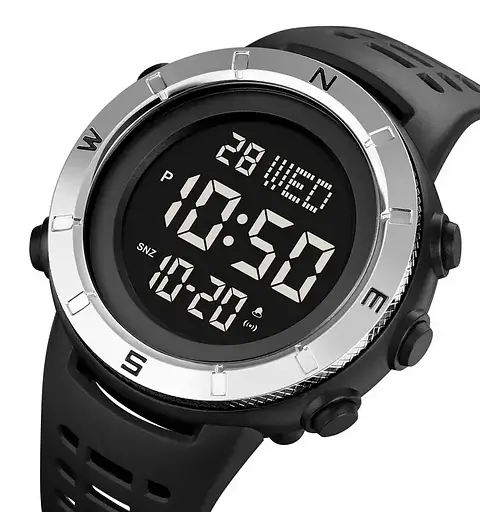 Чоловічий спортивний годинник Skmei 2015 (Чорний з чорним циферблатом S) - фото 3