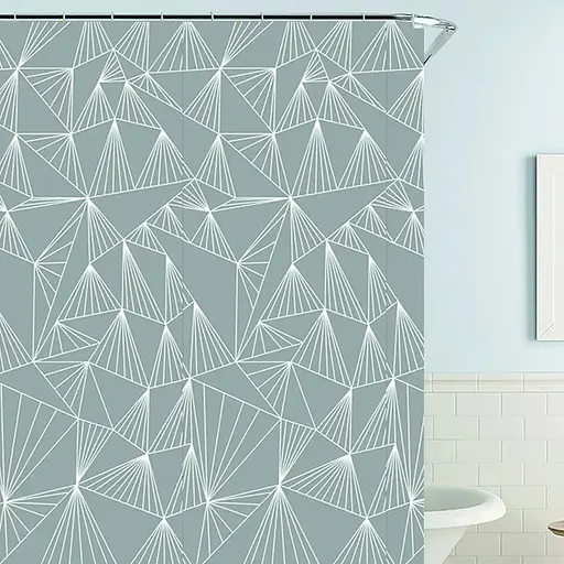 Шторка для ванної Werk WK-10025 Павутинка з кільцями 180 x 180 см (147986)