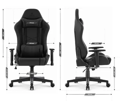 Компьютерное кресло Hell’s HC-2001 Black экокожа - фото 8