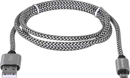 Кабель USB AM-micro BM, 1.0м, белый, 08-03T PRO Defender