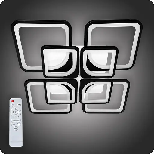 Люстра світлодіодна 517 Dlight з пультом 135Вт Чорний (01783) - фото 1