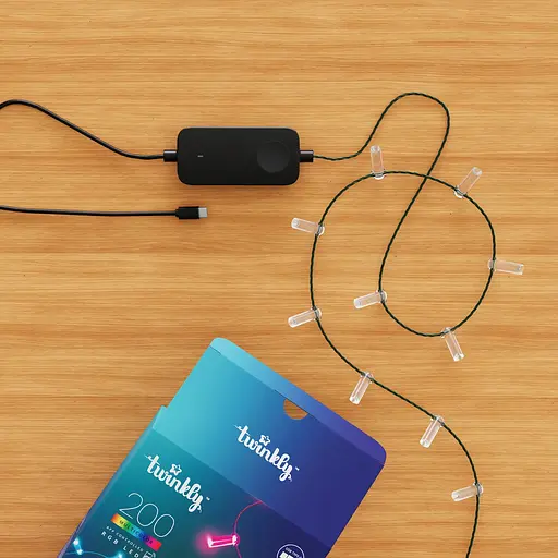 Twinkly Гірлянда Smart LED Twinkly Strings Candle RGB 200 IP20 12м USB-C кабель зелений без БЖ - фото 2