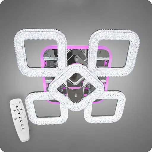 Люстра светодиодная 517 Dlight 3color с пультом 65Вт Хром (01838) - фото 2