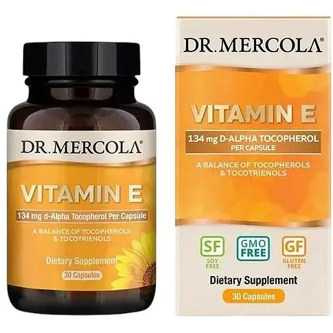 Витамины и минералы Dr. Mercola Vitamin E, 30 капсул