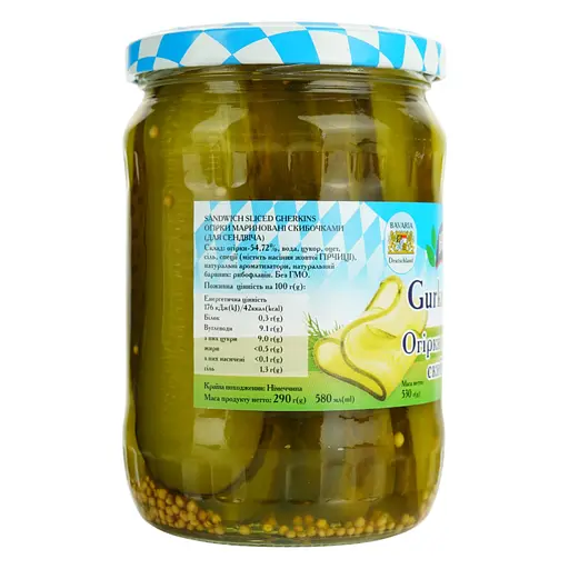 Огірки Hayco мариновані скибочками 530 г - фото 2