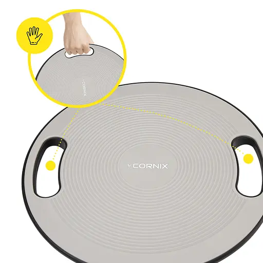 Балансировочная платформа Cornix круглая, пластиковая Grey/Black XR-0443 - фото 6