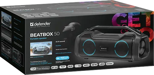 Портативна акустика Defender Beatbox 50 Black (65950) (7055827) - фото 8