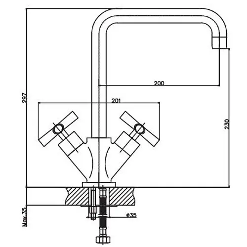 Змішувач для кухні Haiba SENTOSA 011 HB0363 - фото 2