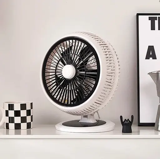 Настільний лопатевий вентилятор Wimpex WX-918 Поворотна мережева вітродуйка 50Вт Білий/Чорний - фото 3