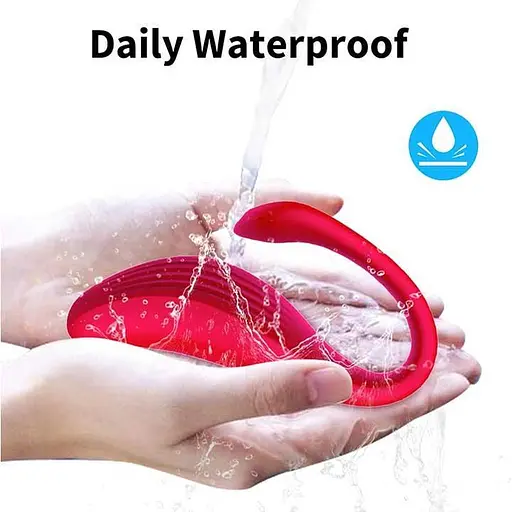 Смарт-вибро яйцо Love Spouse силиконовое с аккумулятором для женщин 175 мм красное - фото 2