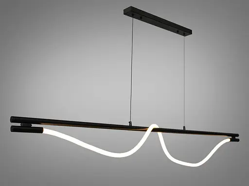 Сучасна світлодіодна люстра шланг, 20W, чорна люстра - фото 2