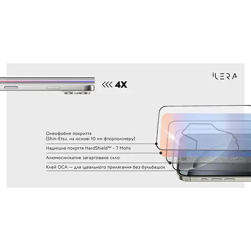 Защитное стекло iLera Fantom Glass для Apple iPhone 17 Pro Max (ILFant17PrMx) [144383] - фото 7