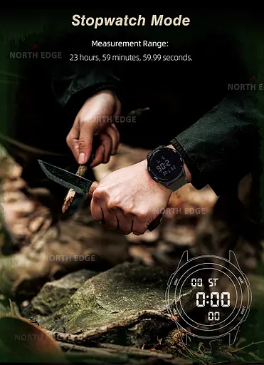 Часы North Edge Terrax Green, 2 ремешка - фото 4