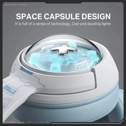 Ігрова гарнітура Onikuma GT802 бездротова з підсвіткою білий - фото 7