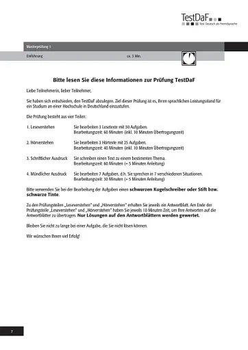TestDaF Musterprüfung 1. Heft mit Audio-CD - фото 6
