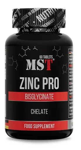 Цинк бісгліцинат MST Nutrition Zinc Pro Chelate, 60 таблеток