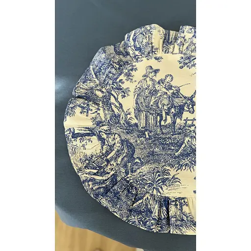 Серветка Ecotton Duck кругла з рюшами під тарілку водовідштовхувальна Blue (25325) - фото 7