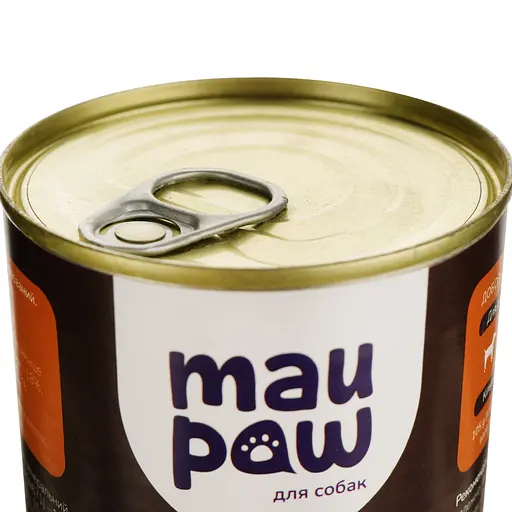 Уценка. Полнорационный корм для взрослых собак MAU PAW Кусочки в соусе Мясное ассорти консервированные 415 г - фото 4