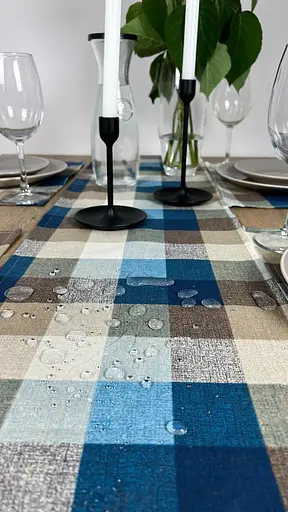 Комплект Доріжка водовідштовхувальна Шахматка синя 200х40 см 4 шт. - фото 3