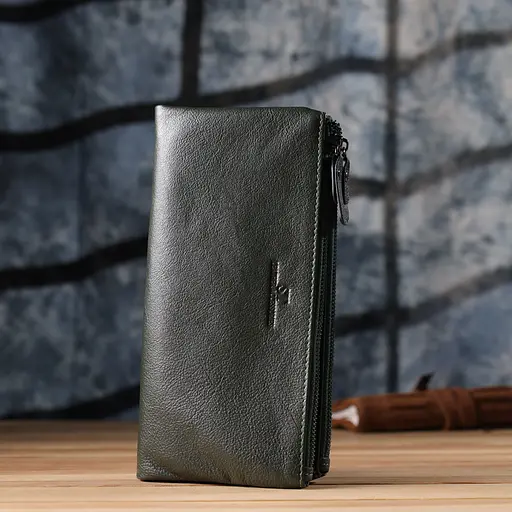 Красивий шкіряний гаманець на три відділення ST Leather 20.5х10.5х3 см acs0029660 - фото 9