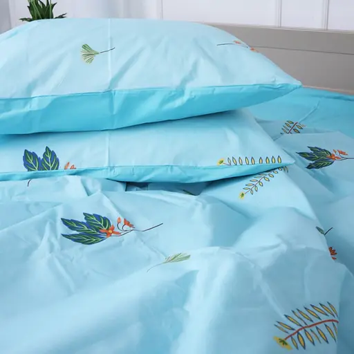 Комплект постільної білизни MirSon Ranforce Elite 17-4736 Green leaves 175 х 210 см - фото 4