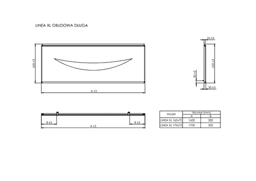 Панель фронтальна Roca Lnea 170 см A25T014000 - фото 2