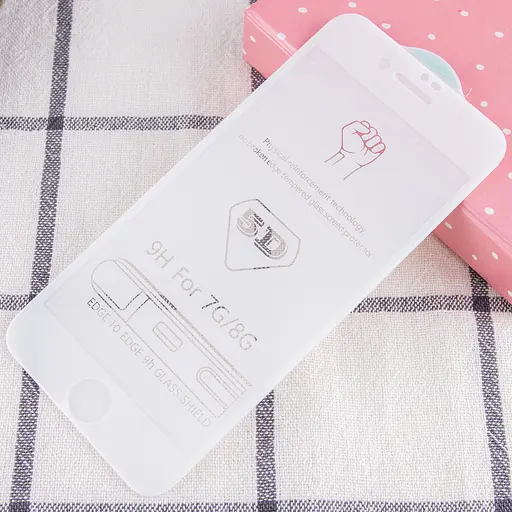 Захисне скло Epik 5D Hard full glue для Apple iPhone 7/8/SE 2020 4.7 Білий - фото 2