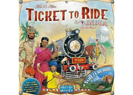 Настольная игра Days of Wonder Билет на поезд - Коллекция карт №2: Индия и Швейцария (Ticket to Ride - Map Collection 2: India & Switzerland) (англ.) (DOW720114) - фото 2