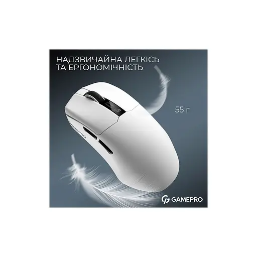 Мышка GamePro Asgard Thor Wireless/Bluetooth/USB White (GM023W) - фото 6