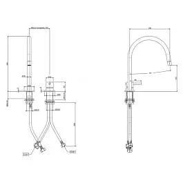 Змішувач для раковини Paffoni Light без донного клапана black matt LIG051NO, Чорний матовий - фото 3
