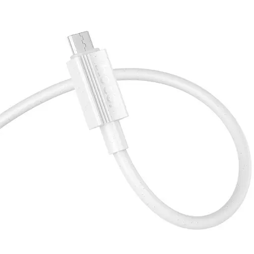 Дата кабель Hoco X107 USB to MicroUSB 2.4A (1m) White - фото 3