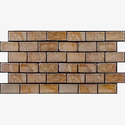 Декоративная ПВХ панель кирпич 960х480х4мм Коричневый мрамор SW-00001428 - фото 1