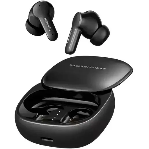 Наушники с синхронным переводом голоса Wooask M3 AI электронный переводчик с пакетом offline Black