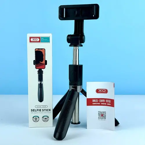 Монопод XO SS08 bluetooth selfie-stick Черный - фото 3