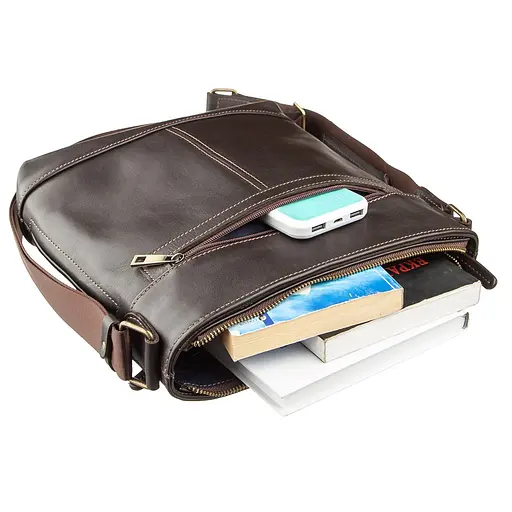 Чоловіча шкіряна сумка SHVIGEL 25,5х27,5х7 см sum0012519 - фото 3