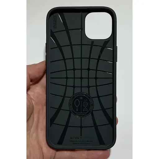 Оригинальный противоударный чехол Spigen Liquid Air Armor для iPhone 15 Plus/14 Plus Abyss Green ACS06652 - фото 5