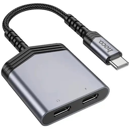 Переходник Hoco Type-C to dual Type-C digital audio converter LS40 27W DAC