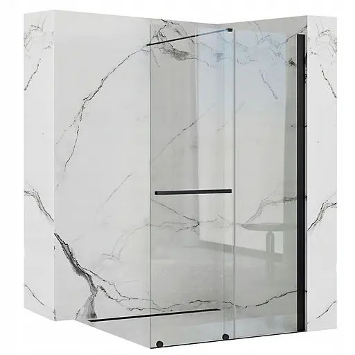 Душова стінка Rea Cortis 100 black REA-K7740 - фото 6