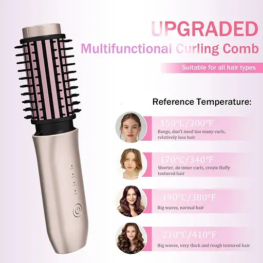 Бездротова плойка Jooayou GT2305 для завивання волосся рожевий - фото 3