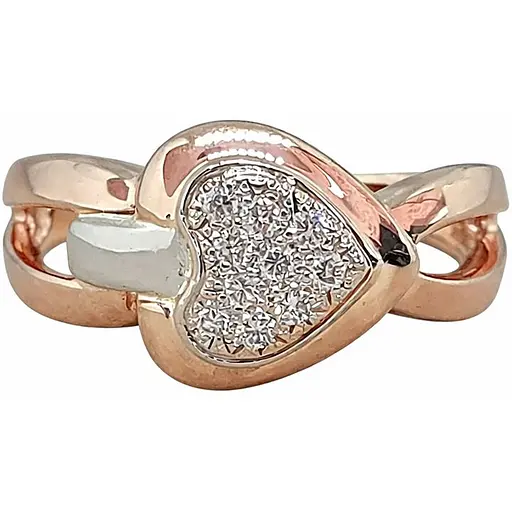 Золотое кольцо с бриллиантами. 110220 17,5 - фото 1