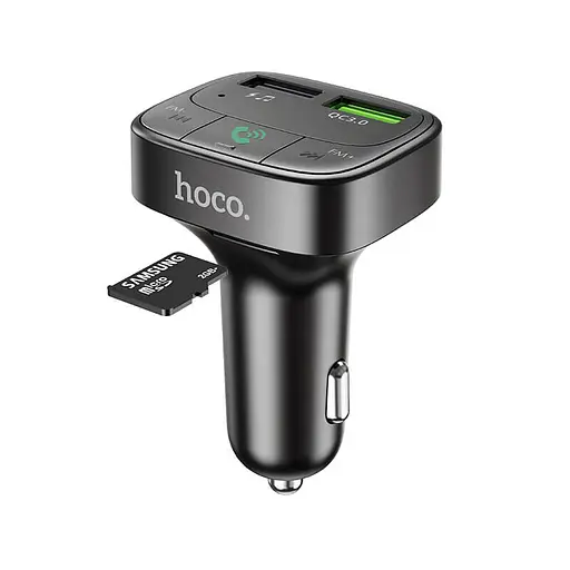 АЗП FM модулятор Hoco E59 Promise 18W (2USB-A) Чорний - фото 3