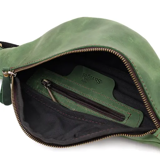 Стильна чоловіча бананка відмінної якості з натуральної шкіри вінтажної шкіри. SHVIGEL 34х14х7 см sum0027444 - фото 7