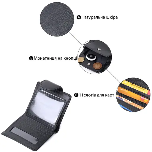 Кожаный женский кошелек ST Leather 10х11х2 см acs0029415 - фото 4