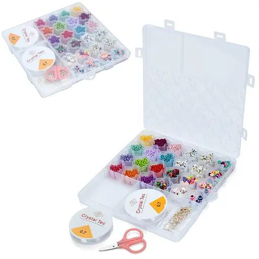 Набор бисера для изготовления креативных аксессуаров Bambi A103-15E, нитки, бусины - фото 1